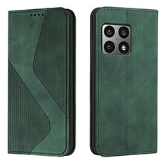 Coque Portefeuille Livre Cuir Etui Clapet H03X pour OnePlus 10 Pro 5G Vert