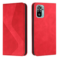 Coque Portefeuille Livre Cuir Etui Clapet H03X pour Xiaomi Poco M5S Rouge