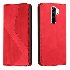 Coque Portefeuille Livre Cuir Etui Clapet H03X pour Xiaomi Redmi 9 Rouge