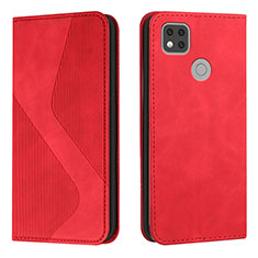 Coque Portefeuille Livre Cuir Etui Clapet H03X pour Xiaomi Redmi 9C Rouge