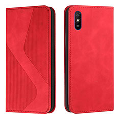 Coque Portefeuille Livre Cuir Etui Clapet H03X pour Xiaomi Redmi 9i Rouge