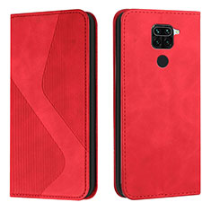 Coque Portefeuille Livre Cuir Etui Clapet H03X pour Xiaomi Redmi Note 9 Rouge