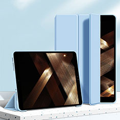 Coque Portefeuille Livre Cuir Etui Clapet H04 pour Apple iPad Mini 4 Bleu