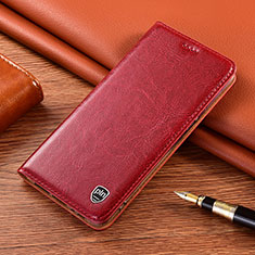 Coque Portefeuille Livre Cuir Etui Clapet H04P pour Motorola Moto G10 Rouge