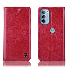 Coque Portefeuille Livre Cuir Etui Clapet H04P pour Motorola Moto G31 Rouge