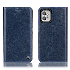 Coque Portefeuille Livre Cuir Etui Clapet H04P pour Motorola Moto G32 Bleu