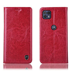 Coque Portefeuille Livre Cuir Etui Clapet H04P pour Motorola Moto G50 5G Rouge