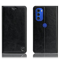 Coque Portefeuille Livre Cuir Etui Clapet H04P pour Motorola Moto G51 5G Noir