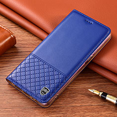 Coque Portefeuille Livre Cuir Etui Clapet H04P pour Samsung Galaxy S21 Plus 5G Bleu