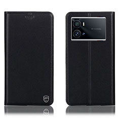 Coque Portefeuille Livre Cuir Etui Clapet H04P pour Vivo iQOO 9 Pro 5G Noir
