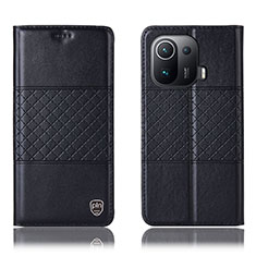 Coque Portefeuille Livre Cuir Etui Clapet H04P pour Xiaomi Mi 11 Pro 5G Noir