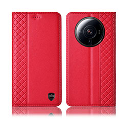 Coque Portefeuille Livre Cuir Etui Clapet H04P pour Xiaomi Mi 12 Ultra 5G Rouge