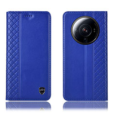 Coque Portefeuille Livre Cuir Etui Clapet H04P pour Xiaomi Mi 12S Ultra 5G Bleu