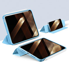Coque Portefeuille Livre Cuir Etui Clapet H05 pour Apple iPad Mini 6 Bleu