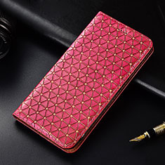 Coque Portefeuille Livre Cuir Etui Clapet H05 pour Apple iPhone 13 Mini Rose Rouge