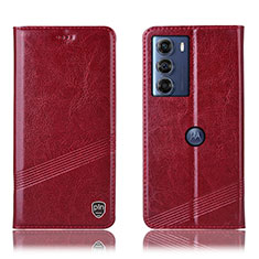 Coque Portefeuille Livre Cuir Etui Clapet H05P pour Motorola Moto Edge S30 5G Rouge