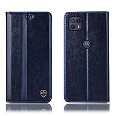 Coque Portefeuille Livre Cuir Etui Clapet H05P pour Motorola Moto G50 5G Bleu