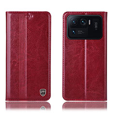 Coque Portefeuille Livre Cuir Etui Clapet H05P pour Xiaomi Mi 11 Ultra 5G Rouge