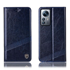 Coque Portefeuille Livre Cuir Etui Clapet H05P pour Xiaomi Mi 12 5G Bleu