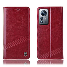 Coque Portefeuille Livre Cuir Etui Clapet H05P pour Xiaomi Mi 12 5G Rouge