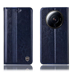 Coque Portefeuille Livre Cuir Etui Clapet H05P pour Xiaomi Mi 12S Ultra 5G Bleu