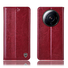 Coque Portefeuille Livre Cuir Etui Clapet H05P pour Xiaomi Mi 12S Ultra 5G Rouge