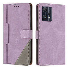 Coque Portefeuille Livre Cuir Etui Clapet H05X pour Realme 9 Pro 5G Violet
