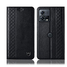 Coque Portefeuille Livre Cuir Etui Clapet H06P pour Motorola Moto Edge S30 Pro 5G Noir