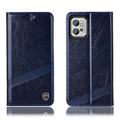 Coque Portefeuille Livre Cuir Etui Clapet H06P pour Motorola Moto G32 Bleu