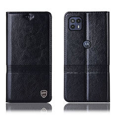 Coque Portefeuille Livre Cuir Etui Clapet H06P pour Motorola Moto G50 5G Noir
