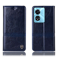 Coque Portefeuille Livre Cuir Etui Clapet H06P pour Oppo A1 Pro 5G Bleu