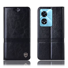 Coque Portefeuille Livre Cuir Etui Clapet H06P pour Oppo A78 5G Noir