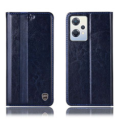 Coque Portefeuille Livre Cuir Etui Clapet H06P pour Oppo K10X 5G Bleu