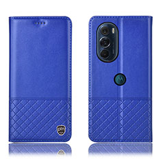 Coque Portefeuille Livre Cuir Etui Clapet H07P pour Motorola Moto Edge 30 Pro 5G Bleu