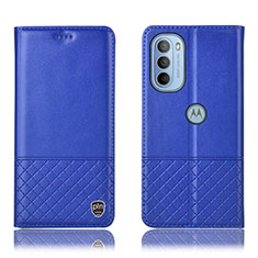 Coque Portefeuille Livre Cuir Etui Clapet H07P pour Motorola Moto G41 Bleu