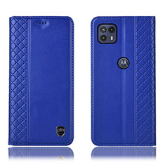 Coque Portefeuille Livre Cuir Etui Clapet H07P pour Motorola Moto G50 5G Bleu