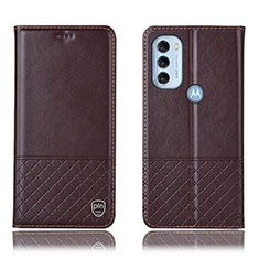 Coque Portefeuille Livre Cuir Etui Clapet H07P pour Motorola Moto G71 5G Marron