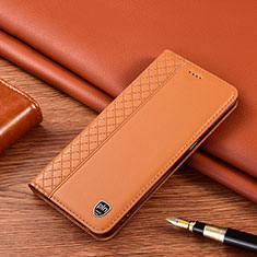 Coque Portefeuille Livre Cuir Etui Clapet H07P pour Motorola Moto G84 5G Orange