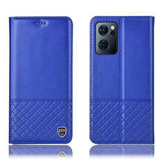 Coque Portefeuille Livre Cuir Etui Clapet H07P pour OnePlus Nord CE 2 5G Bleu