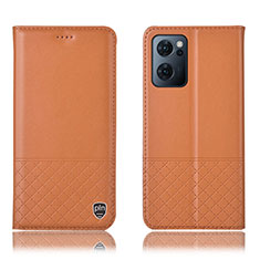 Coque Portefeuille Livre Cuir Etui Clapet H07P pour OnePlus Nord CE 2 5G Orange