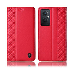 Coque Portefeuille Livre Cuir Etui Clapet H07P pour OnePlus Nord N20 5G Rouge