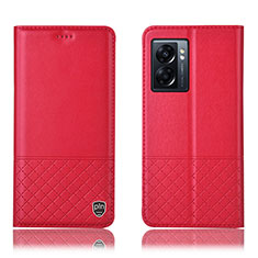 Coque Portefeuille Livre Cuir Etui Clapet H07P pour OnePlus Nord N300 5G Rouge