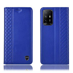 Coque Portefeuille Livre Cuir Etui Clapet H07P pour Oppo A94 5G Bleu