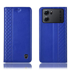 Coque Portefeuille Livre Cuir Etui Clapet H07P pour Oppo K10 5G Bleu