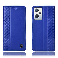 Coque Portefeuille Livre Cuir Etui Clapet H07P pour Oppo K10X 5G Bleu