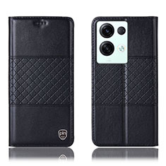 Coque Portefeuille Livre Cuir Etui Clapet H07P pour Oppo Reno8 Pro+ Plus 5G Noir