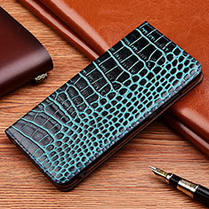 Coque Portefeuille Livre Cuir Etui Clapet H08P pour Huawei Honor X7a Bleu