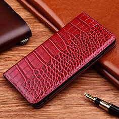 Coque Portefeuille Livre Cuir Etui Clapet H08P pour Samsung Galaxy A03s Rouge