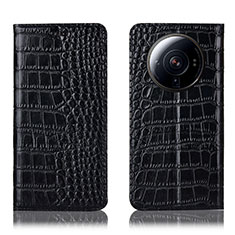 Coque Portefeuille Livre Cuir Etui Clapet H08P pour Xiaomi Mi 12S Ultra 5G Noir