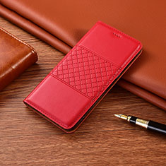 Coque Portefeuille Livre Cuir Etui Clapet H09 pour Apple iPhone 15 Pro Rouge